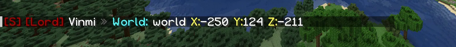 A world and coordinates shared in chat