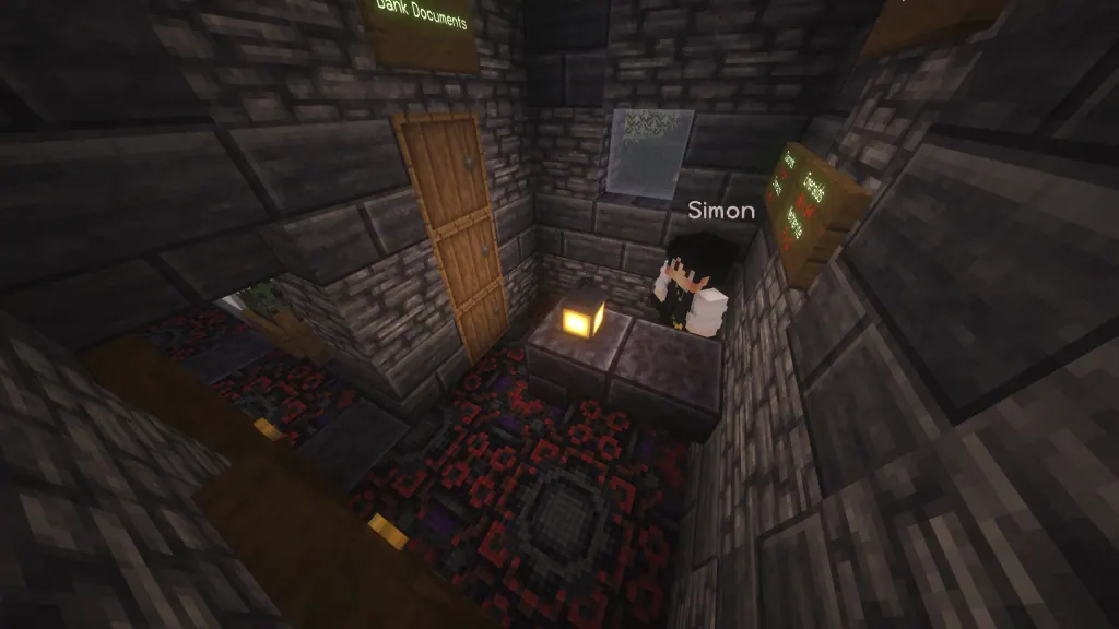 Simon, the Nova Bank manager NPC